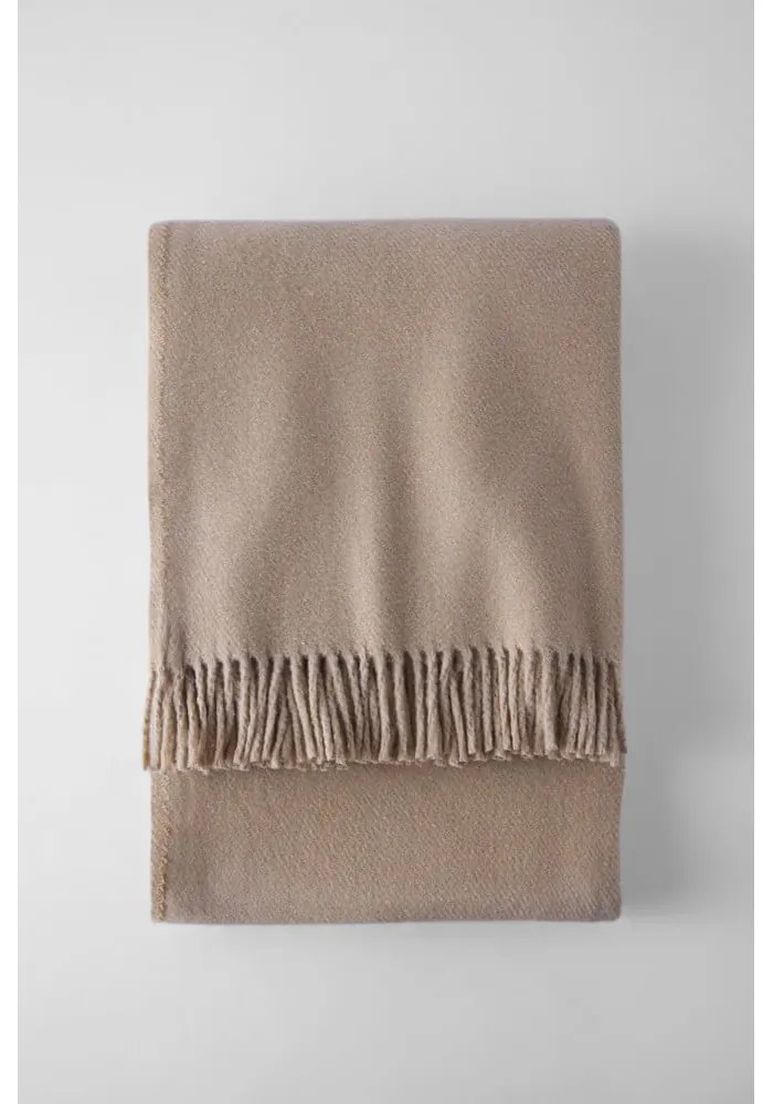 Plaid marrone con basi di cotone, 140 x 180 cm Plain - Euromant