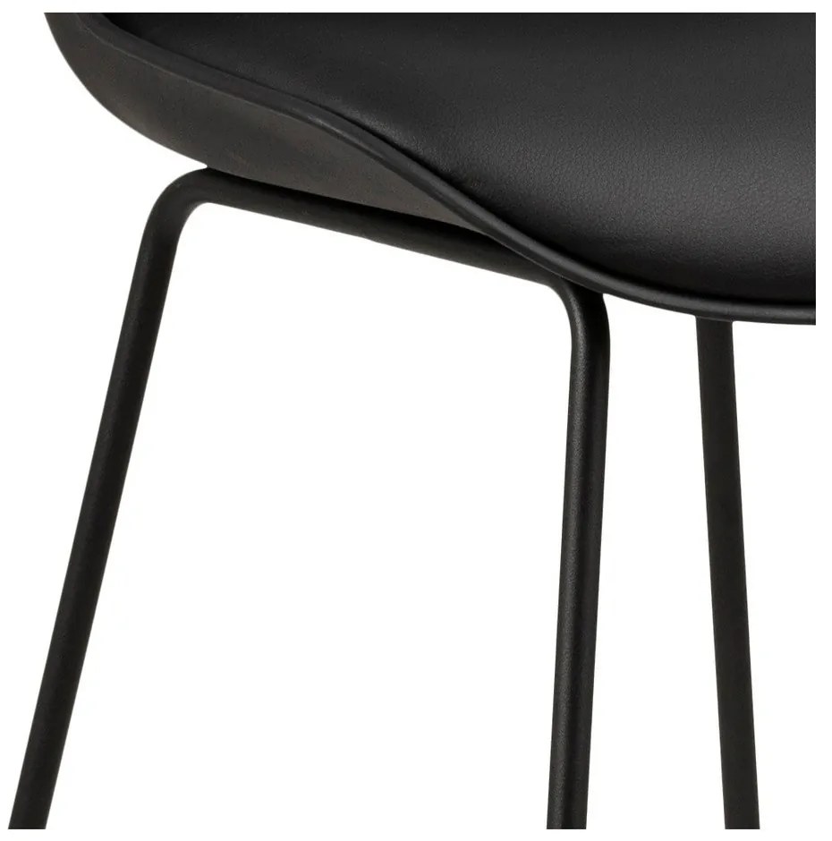 Sgabello da bar nero (altezza della seduta 76 cm) Tina – Actona