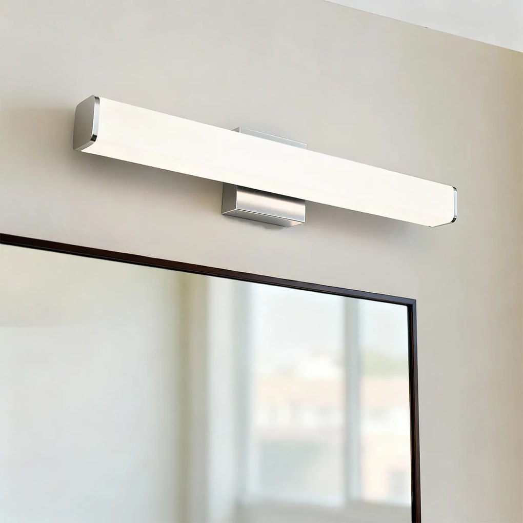 Lampada LED da Specchio 60cm 15W Cromata IP54 - da Muro Colore Bianco Naturale 4.000K