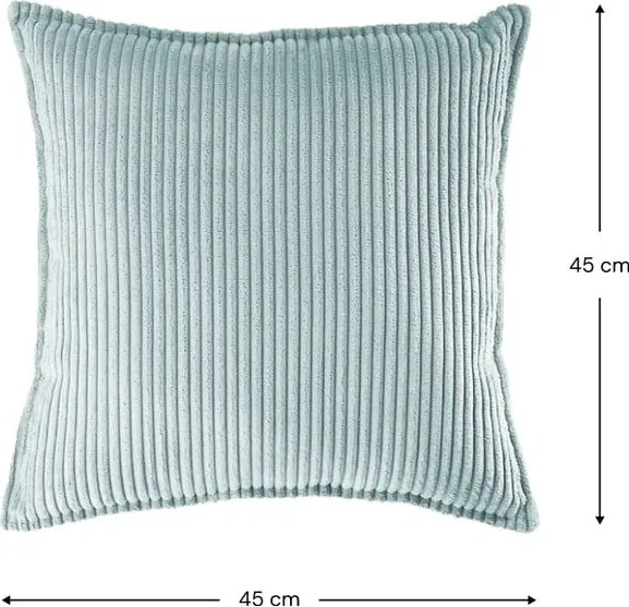 Cuscino per divano da bambini color menta con rivestimento in velluto a coste Block – Wigiwama