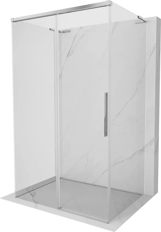 Mexen Rox-3S L cabina doccia a 3 lati scorrevole 110 x 70 cm, trasparente, cromo - 8C2L-110-070-01-00-3S