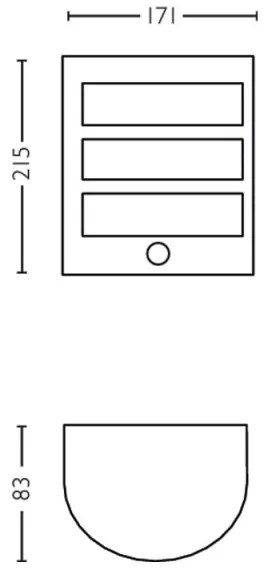 Philips-LED Applique da esterno con sensore PYTHON LED/6W/230V 4000K IP44