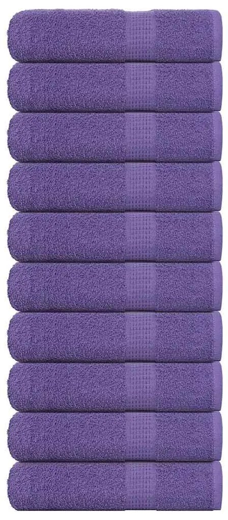 Asciugamani Doccia 10 Pz Viola 70x140 Cm 360 G/m² 100% Cotone /