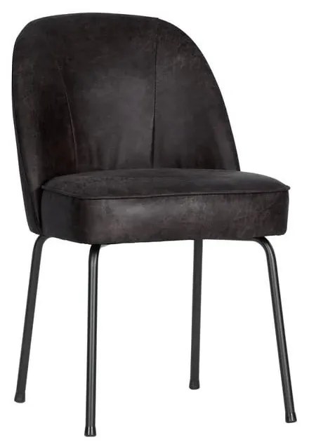 Sedie da pranzo in set nere in pelle 2 pz Vogue – WOOOD