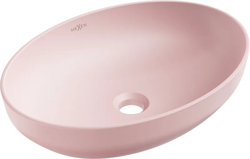 Mexen Cornelia lavabo da appoggio 50 x 37 cm, rosa opaco - 21885044