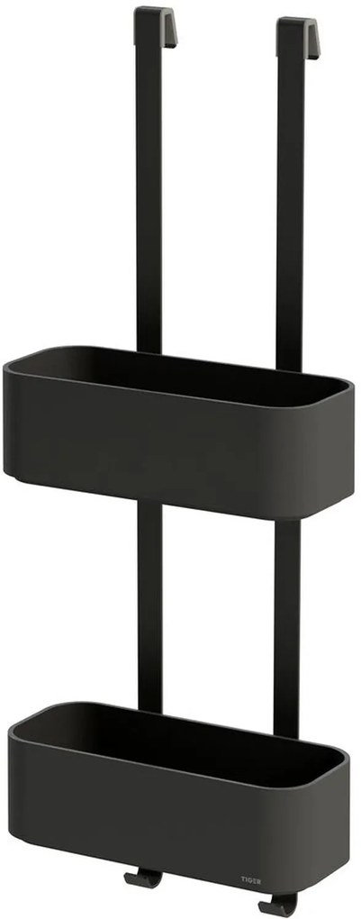 Tiger 2 store mensola per box doccia 25 cm nero 1500210746