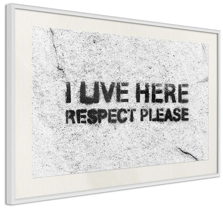 Poster  Respect  Cornice Quadri Cornice d'oro con passe-partout, Larghezza x Altezza Home decor 90x60