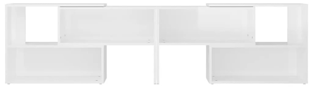 Mobile Porta TV Bianco Lucido 149x30x52 cm in Legno Multistrato