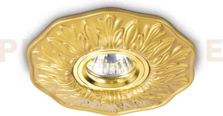 Polka faretto da in casso in alluminio ottone decorato 1 luce attac...