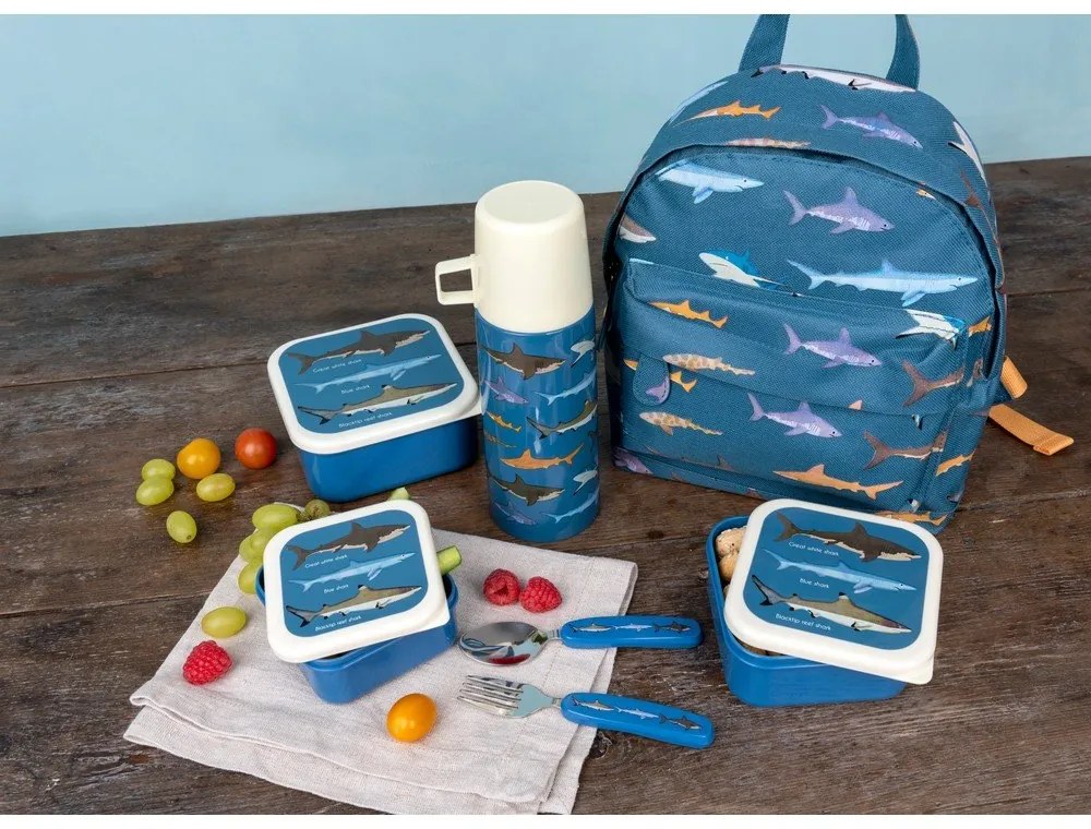 Portapranzo per bambini blu scuro 3 pz Sharks – Rex London