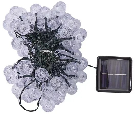 Brilagi - Catena luminosa solare a LED BUBBLE 100xLED/8 funzioni 10m IP65 bianco caldo