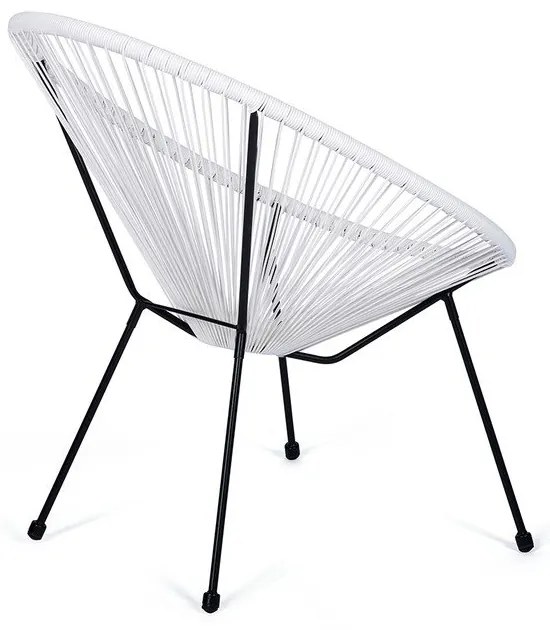 Poltrona da esterno bianca in metallo e plastica Avocado Comfort – Bonami Selection