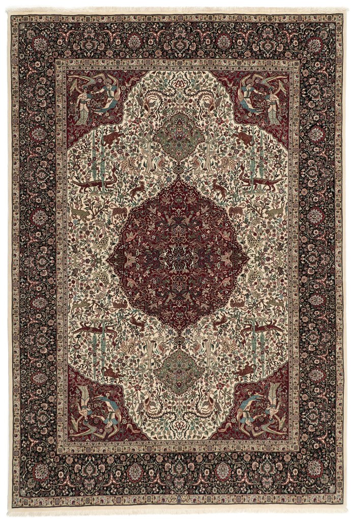 Isfahan Tappeto 170x240 (Iran) Annodato A Mano