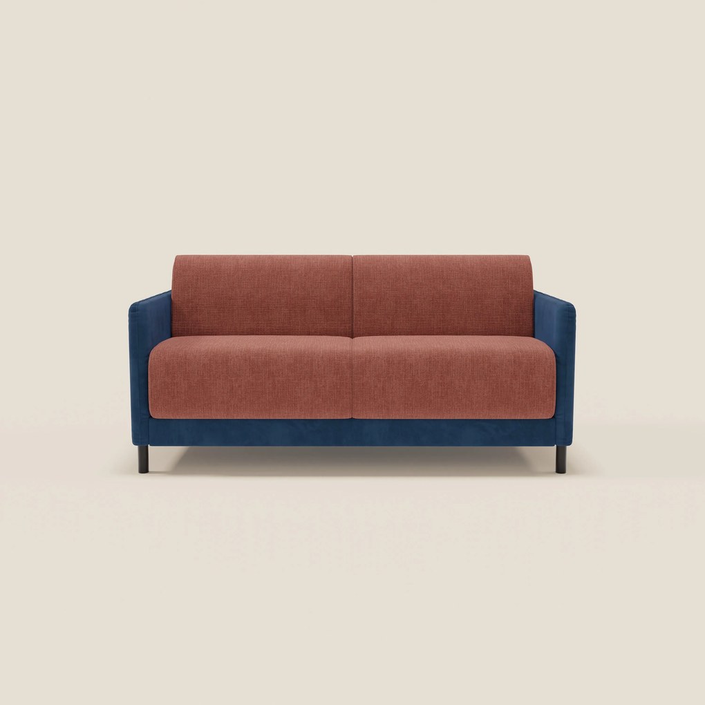 Narciso divano letto desing con materasso H18 cm bicolore con struttura in microfibra smacchiabile e imbottiture in elegante tessuto impermeabile T06