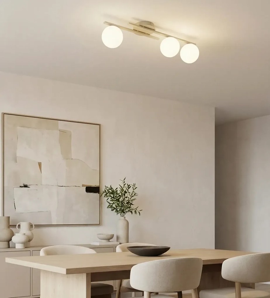 Lampada da soffitto KAIRO 3 3xE14 in Acciaio - Mokka