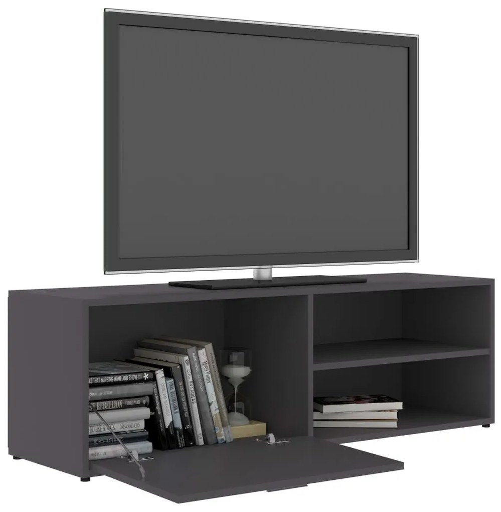 Mobile porta tv grigio 120x34x37 cm in legno multistrato