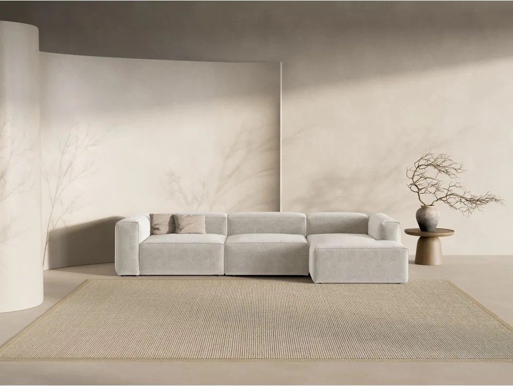 Divano angolare beige (con penisola a destra/con chaise lounge) Bergamo – Cosmopolitan Design