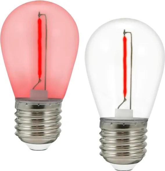 SET 2x Lampadina LED PARTY E27/0,3W/36V rosso