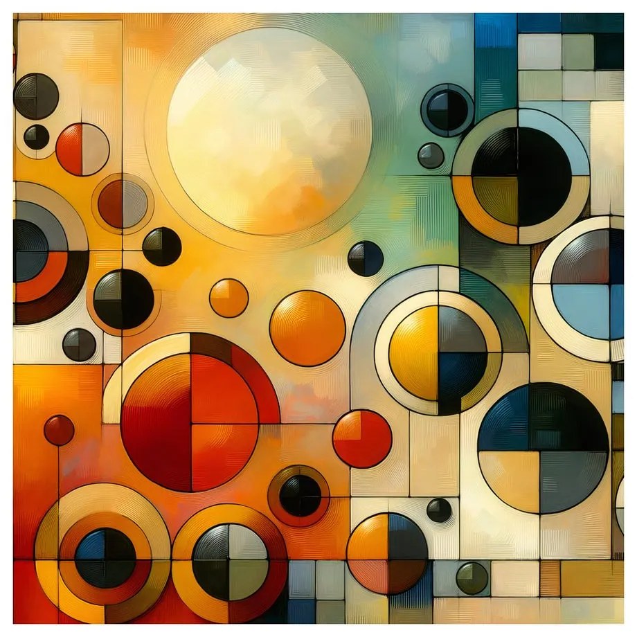 Quadro su tela – Geometria in toni caldi