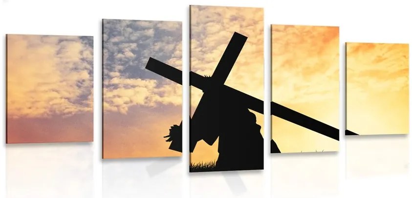 Quadri 5 pezzi – Croce sulle spalle