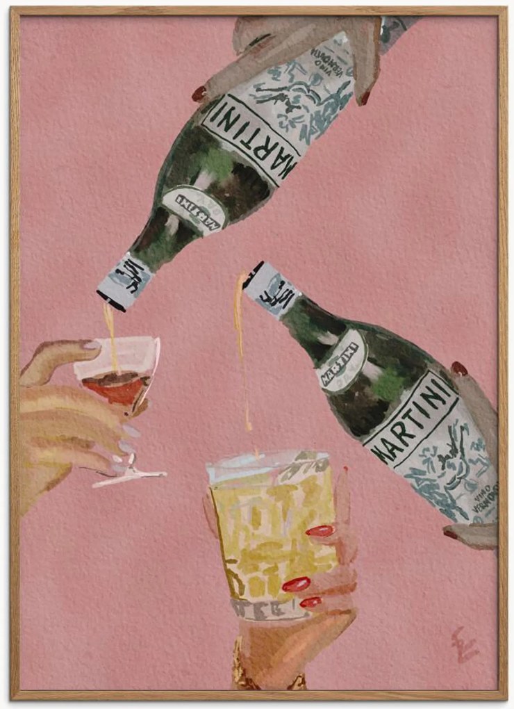 Stampa digitale incorniciata One More Martini, Please by Ekaterina Zagorska