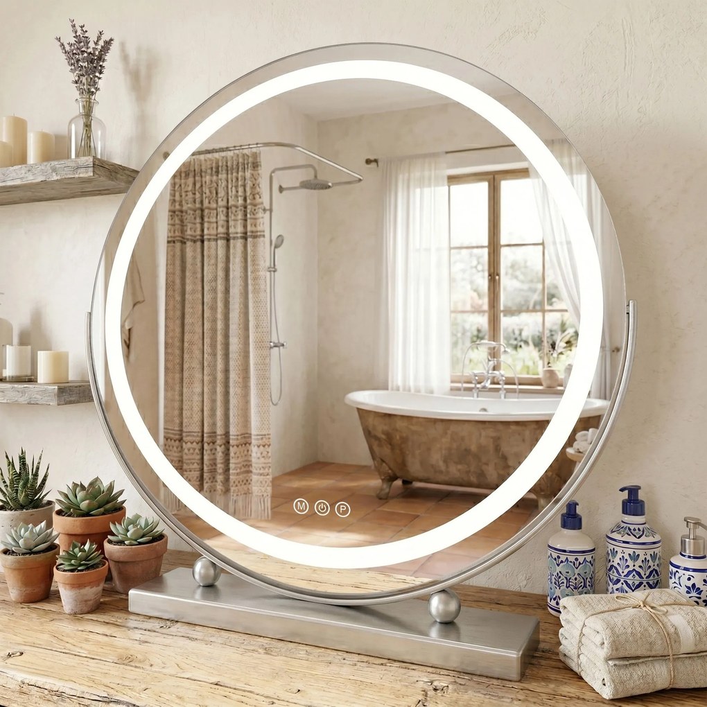 Specchio LED MAKE-UP Chrome 50 cm