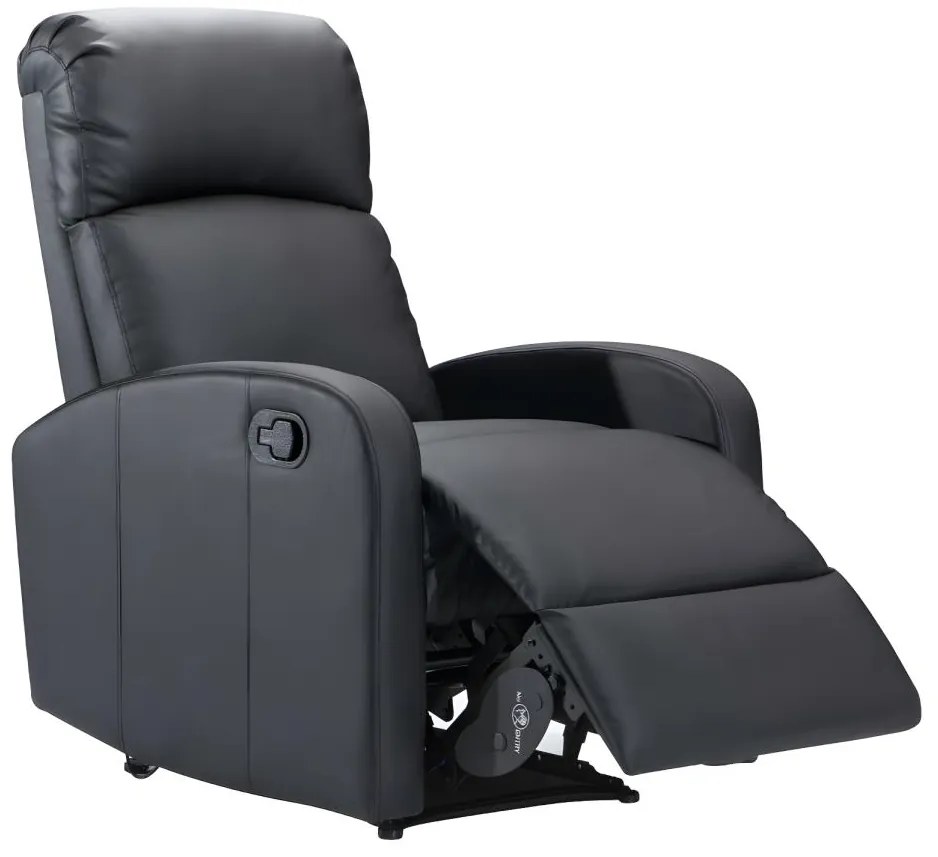 Poltrona relax in similpelle Nero - ISAO