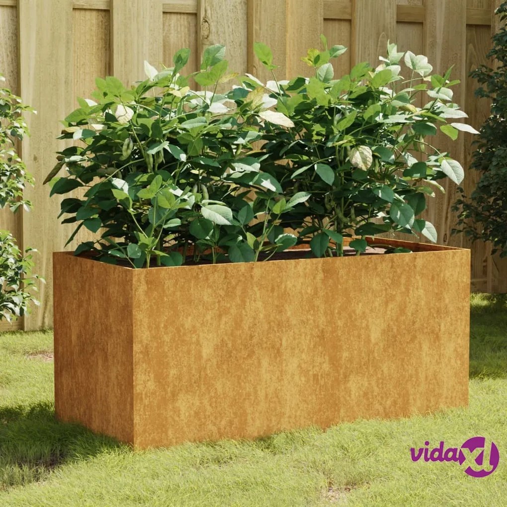 vidaXL Fioriera 80x40x40 cm in Acciaio Corten