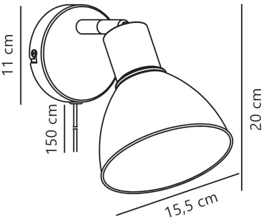 Nordlux - Faretto da parete POP 1xE27/18W/230V bianco