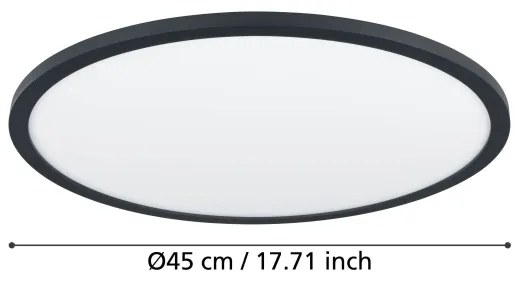 Eglo 900761-Plafoniera LED dimmerabile SARSINA-Z 33,5W/230V diametro 45 cm nero