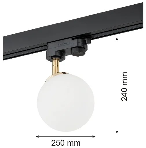 Argon 4307 - Faretto per sistema a binario BANG 1xG9/6W/230V ottone