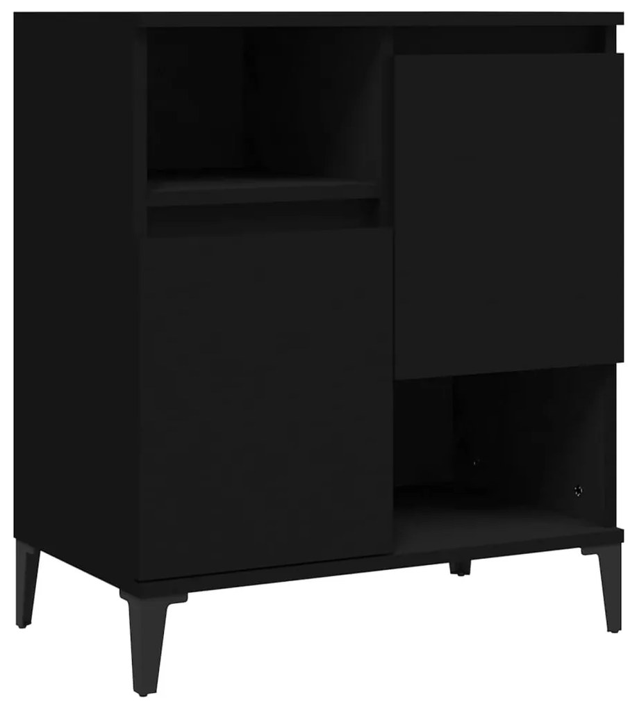 Credenza Nero 60x35x70 cm in Legno Multistrato