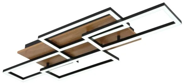 Globo 67359-40 - Lampada da soffitto LED dimmerabile JEFFRY 40W/230V 32,5 x 87,5 cm marrone/nero + telecomando