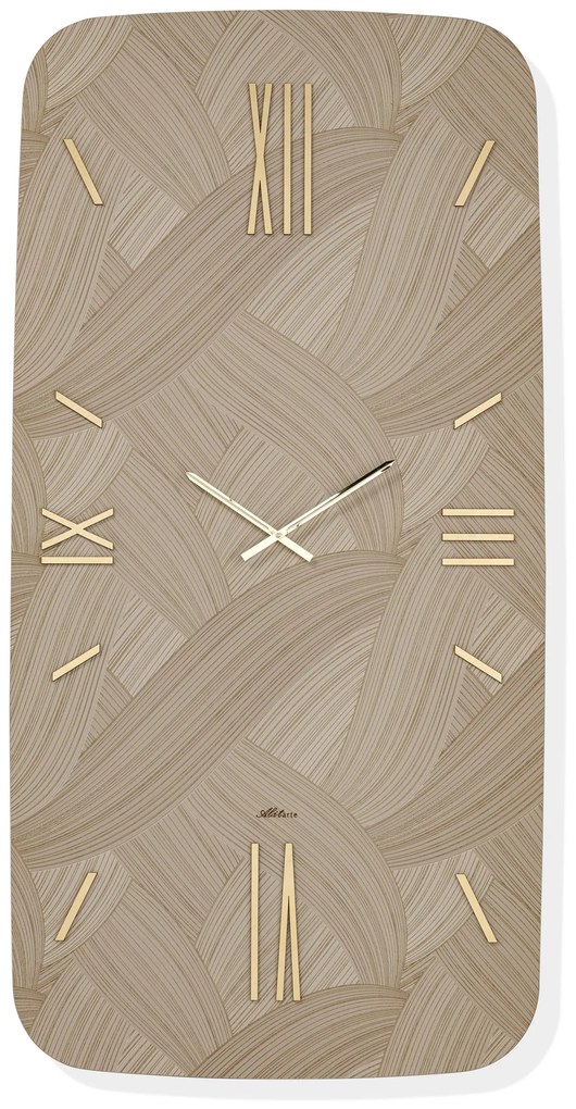 Abitarte Orologio da Parete grande in verticale Crisma max con numeri romani - in 2 varianti 65 x 130 Carta da parati CRISMA oro