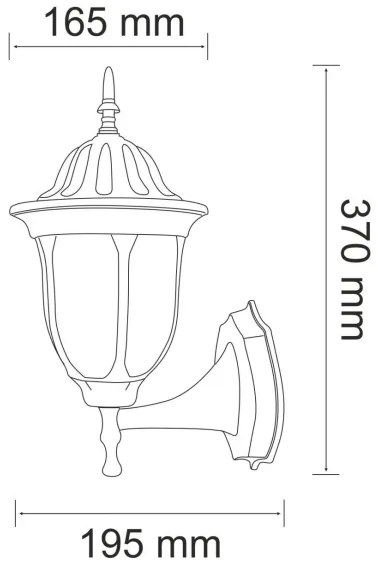 Applique da esterno FLORENCJA 1xE27/20W/230V IP43
