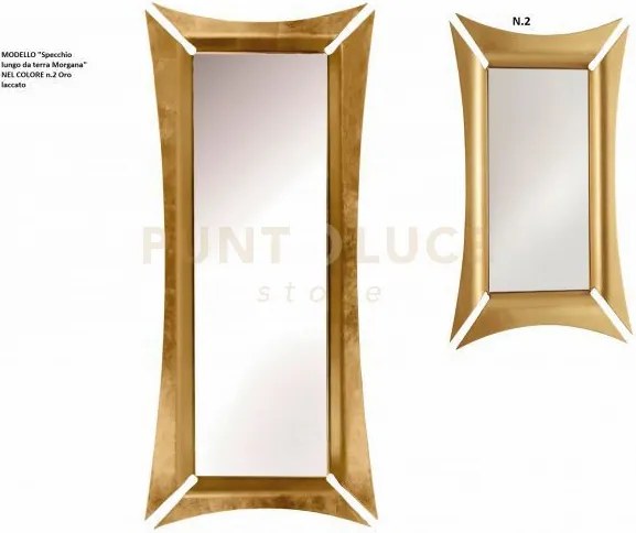 Specchio lungo da terra morgana oro trasparente