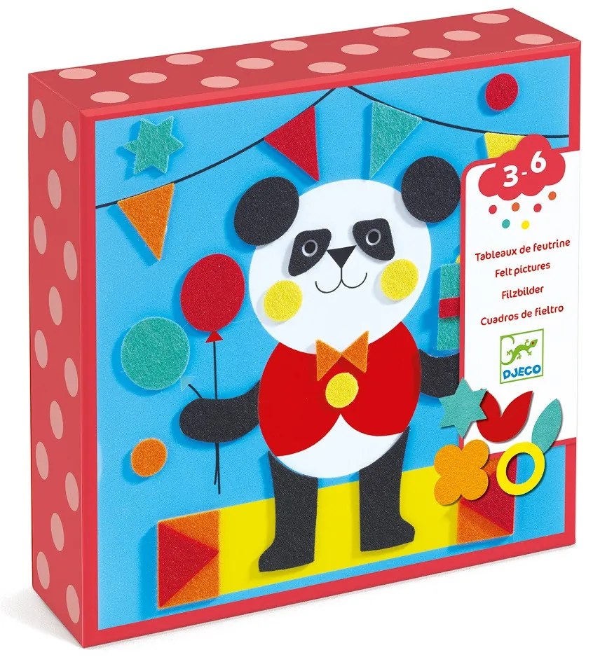 Collage di feltro - animali felici