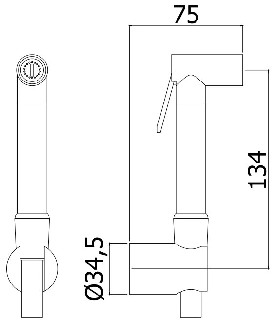 Paffoni Tweet Round Zdup114 Set Doccetta Bidet Cromo