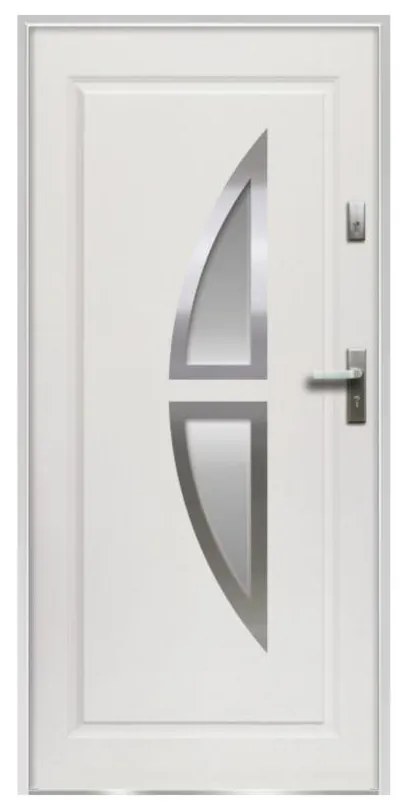 Porta d'ingresso Apertura verso sinistra H.207 x l.100 cm in Acciaio smaltato e Inox Bianco - COVAS