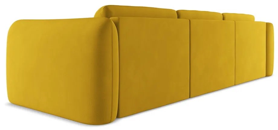 Divano angolare giallo (con penisola a sinistra) Hoku – Makamii