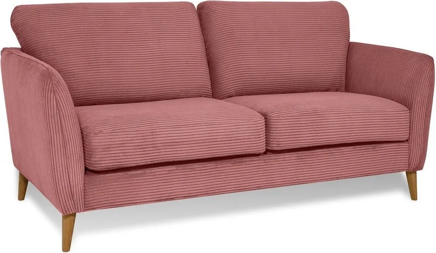 Divano in velluto a coste rosa 170 cm Paris - Scandic