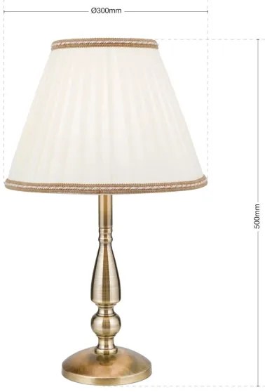 Orion LA 4-1085/1 - Lampada da tavolo TONIA 1xE27/60W/230V diametro 30 cm bianco/bronzo