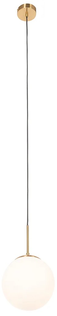 Lampada a sospensione smart oro con vetro opale incl. Wifi P45 - Flore