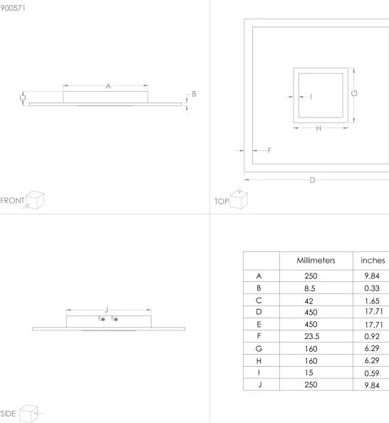 Eglo 900571 -LED RGBW Plafoniera dimmerabile BORDONARA LED/21,5W/230V + tc