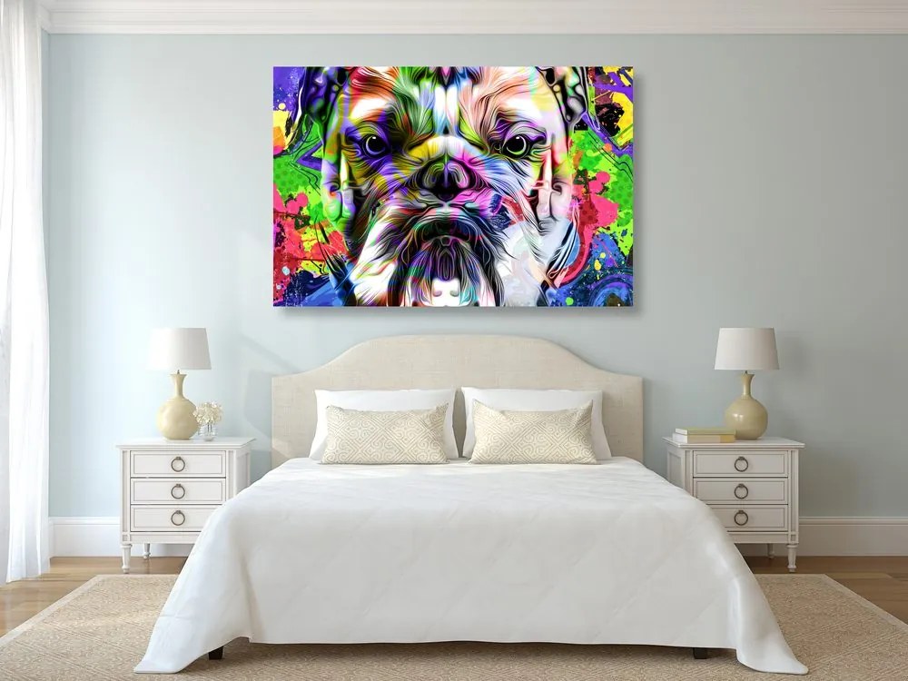 Quadro su tela – Bulldog pop-art