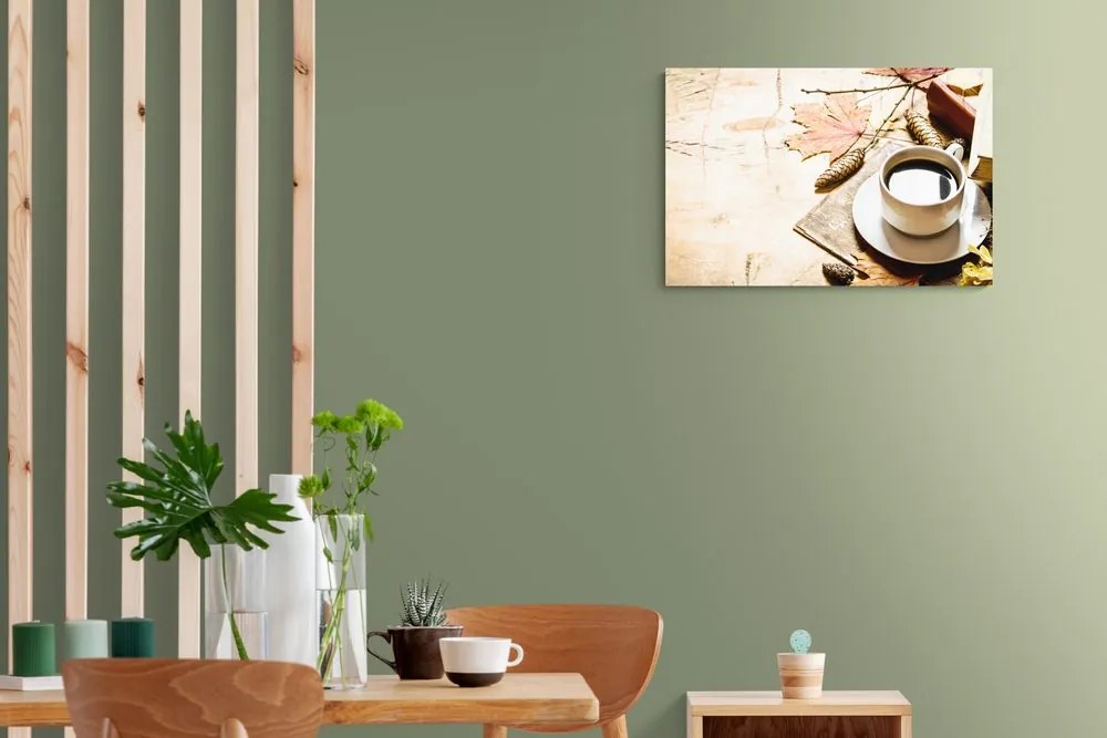 Quadro su tela – Tazza di caffè autunnale
