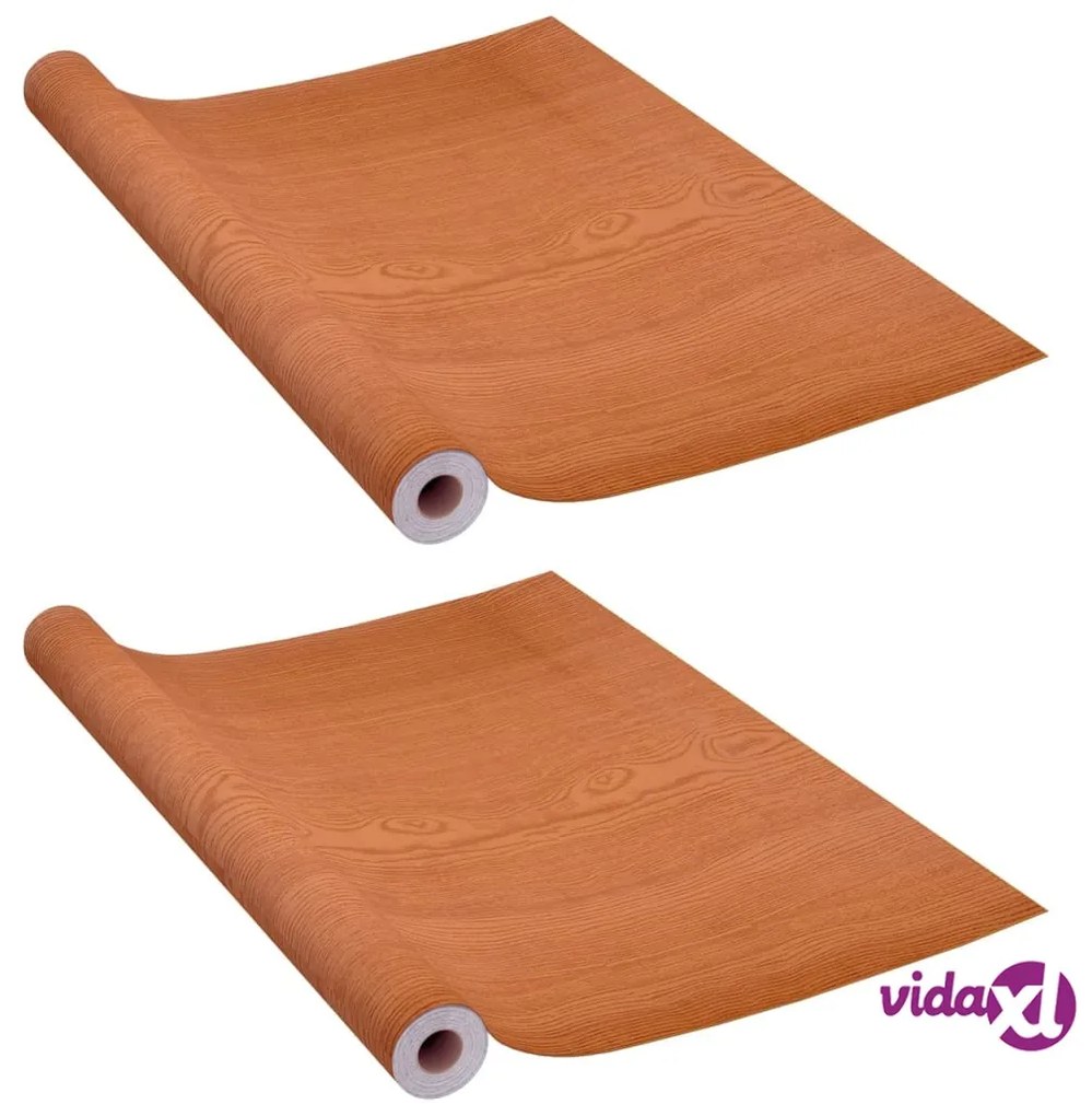 vidaXL Pellicole Autoadesive per Porte 2 pz Rovere Chiaro 210x90cm PVC