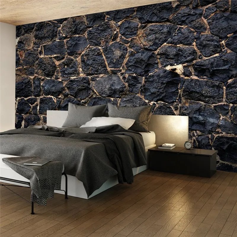 Fotomurale  Stony Twilight  Colore blu navy, Dimensioni e Misure 100x70