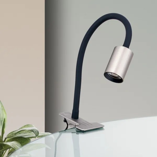 Orion Str 10-489- LED Lampada da tavolo flessibile con clip KURT LED/5W/230V argento