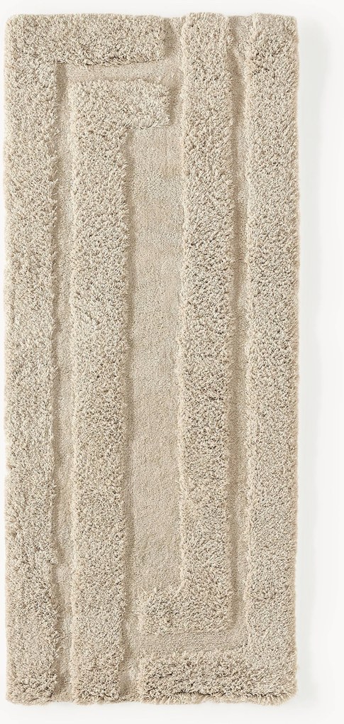 Passatoia soffice a pelo lungo con motivo in rilievo Genève